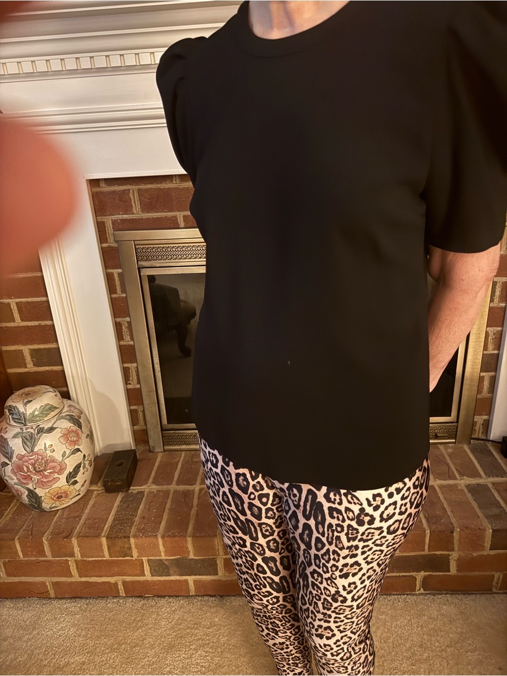 ALC Black Puff Sleeve Top NWT